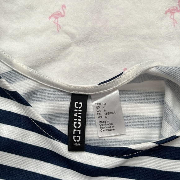 Blue and White Stripped Jersey Dress - Picture 4 of 4